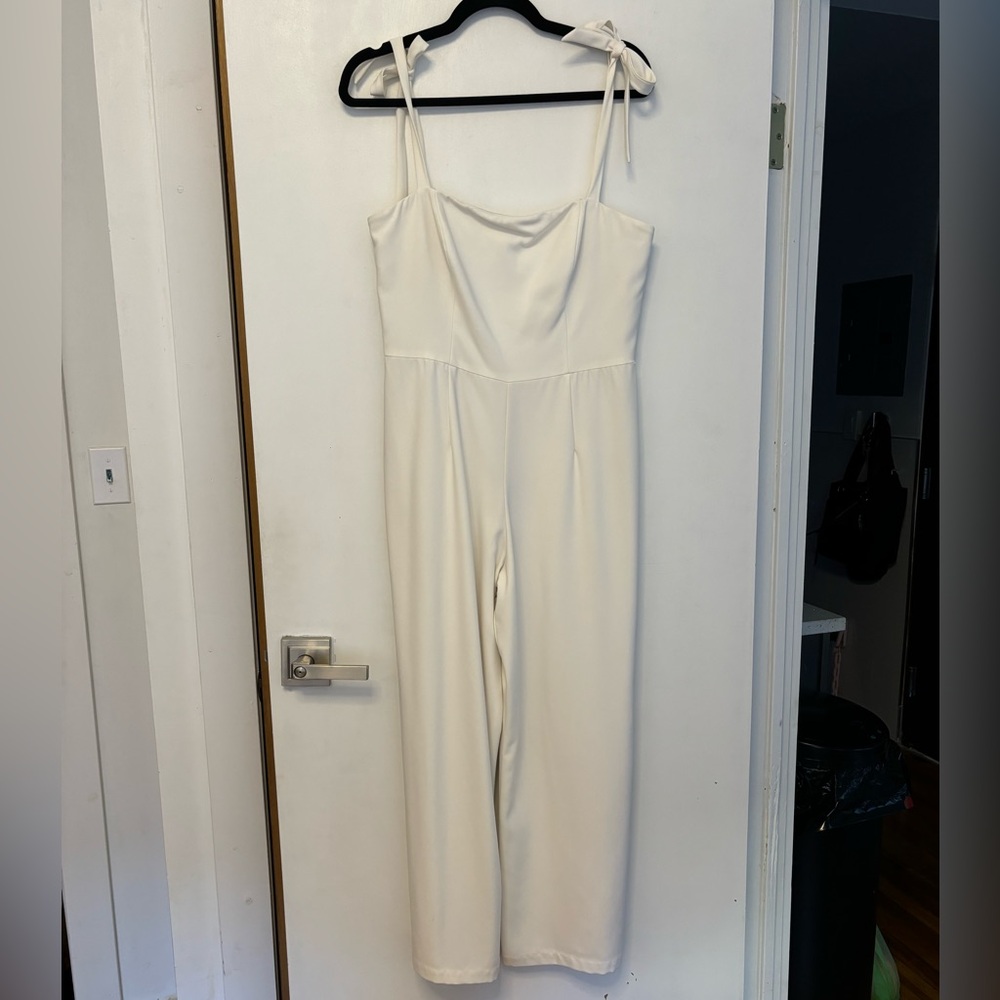 White/Cream Reformation Jumpsuit